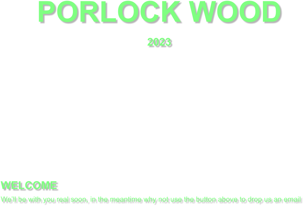 PORLOCK WOOD 2023         WELCOME We’ll be with you real soon, in the meantime why not use the button above to drop us an email